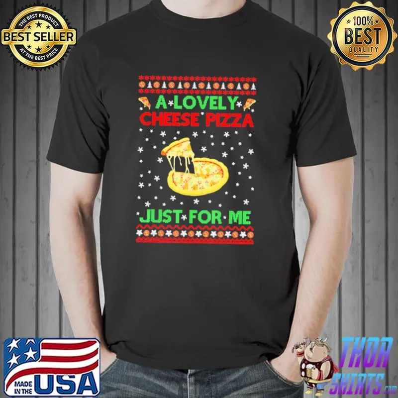 A lovely cheese pizza alone funny kevin xmas home alone ugly knitted pattern shirt