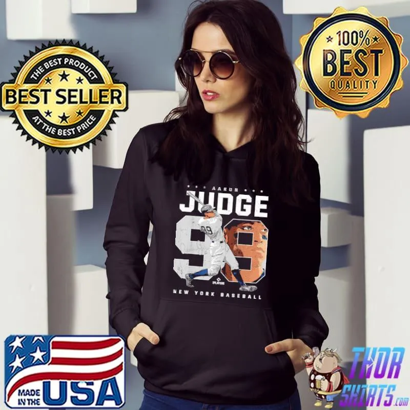 Aaron judge number portrait baj new york mlb aaron judge s Hoodie