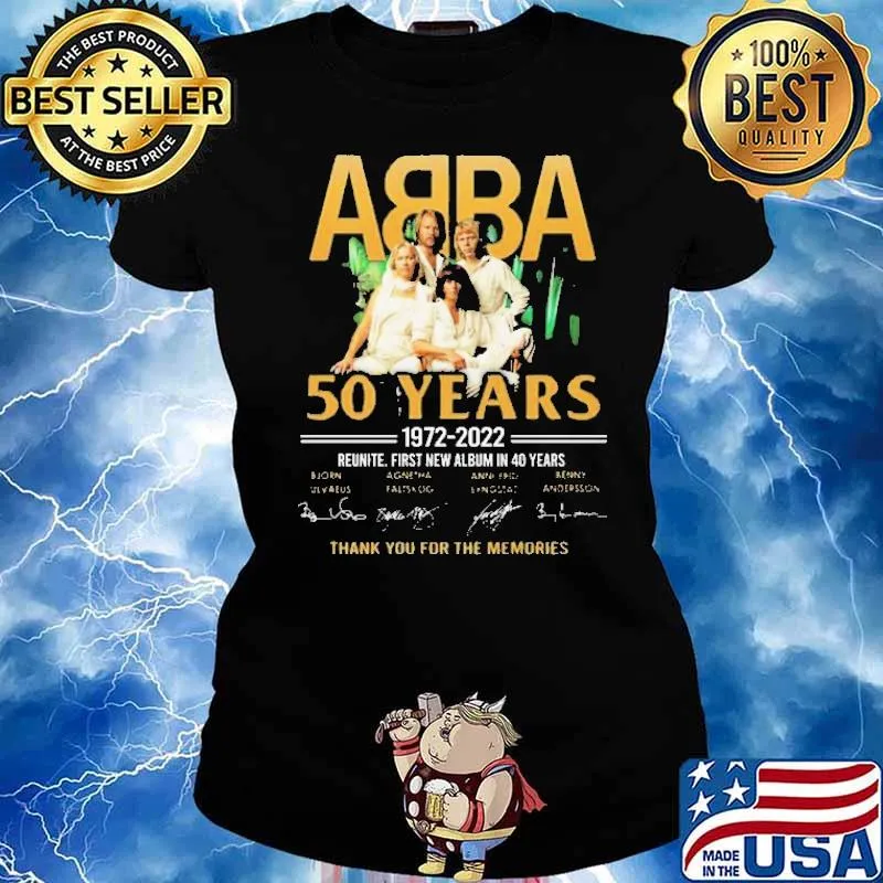ABBA 50 Years 1972 2022 Reunite First New Album In 40 Years Shirt Ladies tee