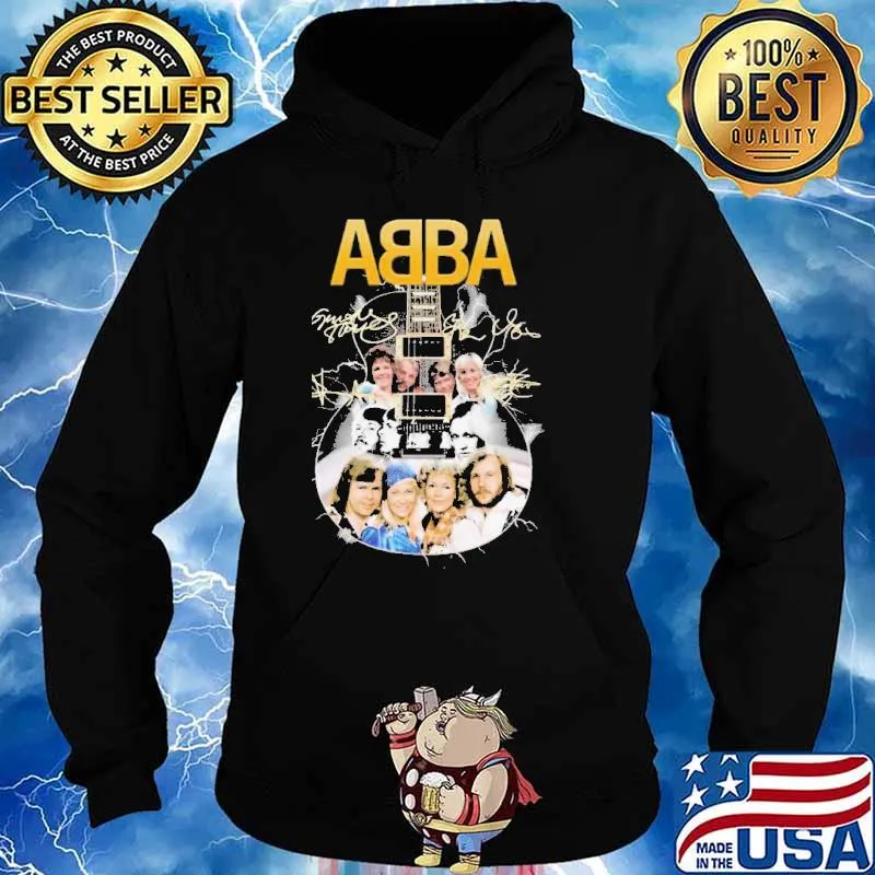 Abba band guitar signatures 2022 classic s Hoodie