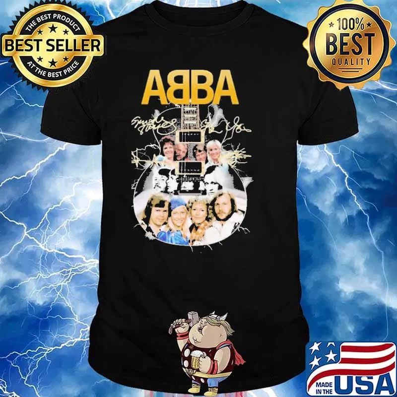 Abba band guitar signatures 2022 classic shirt