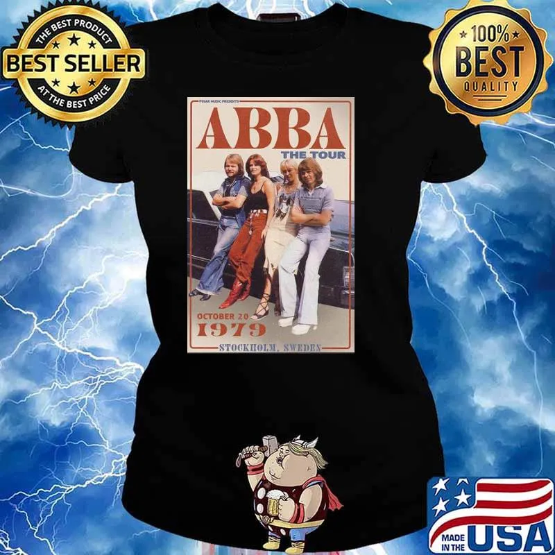 Abba the tour 1979 vintage music dancing queen classic s Ladies tee