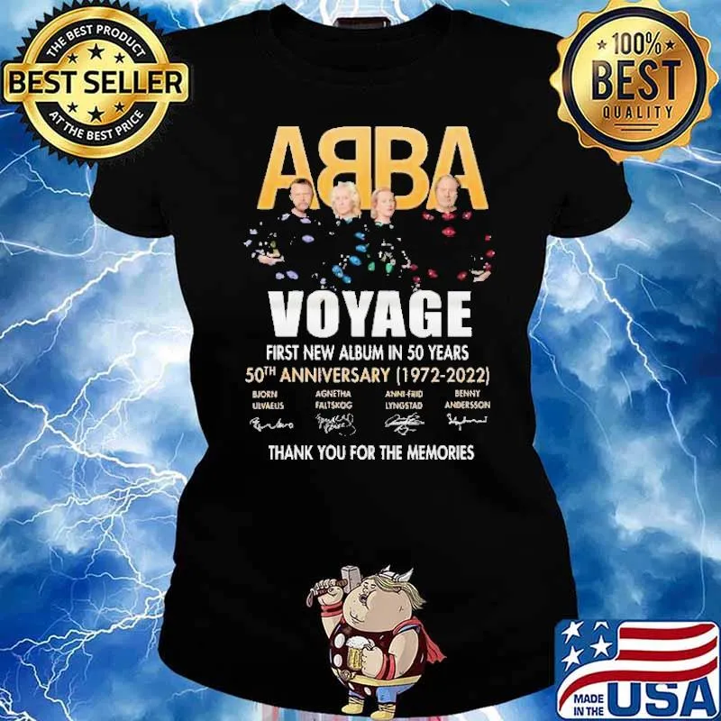 ABBA Voyage First New Album In 50 Years Thank You For The Memories Shirt Ladies tee