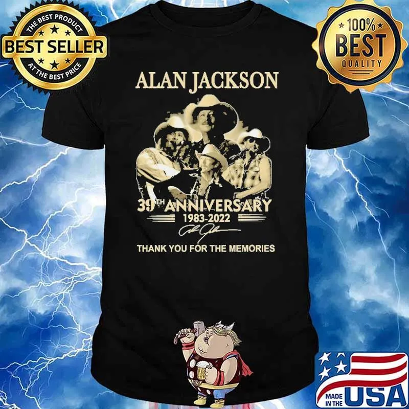 Alan jackson 39th anniversary thank for memories signatures shirt