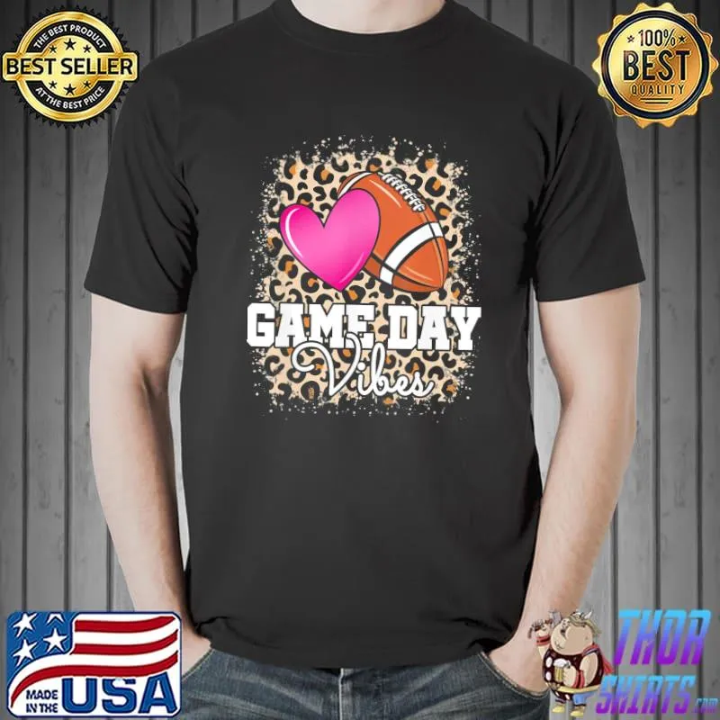American Football lover game day leopard cheetah Football shirt