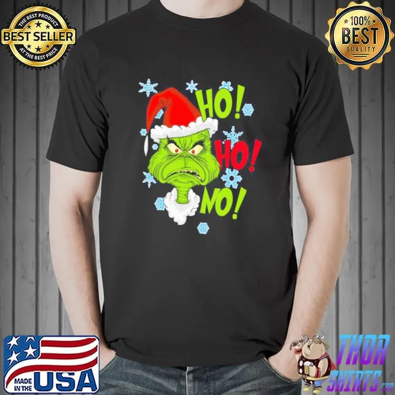 Angry grinch hohoho design christmas shirt