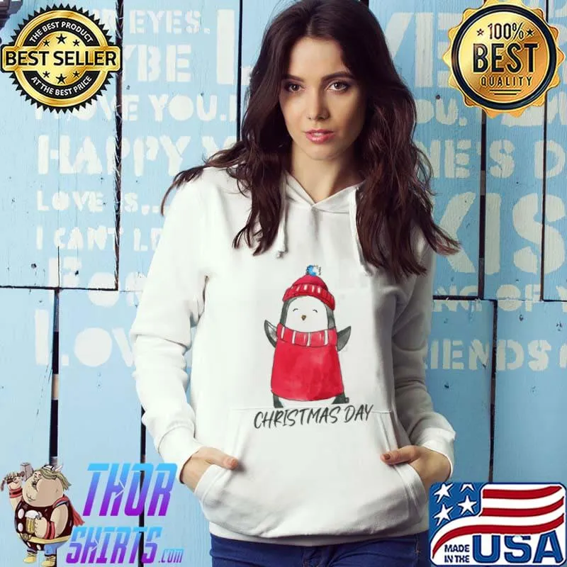 Animated penguin wearing red hat s Hoodie