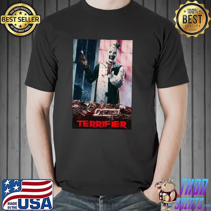 Anniversaire terrifier horror movie art idol gift for you halloween terrifier 2 shirt