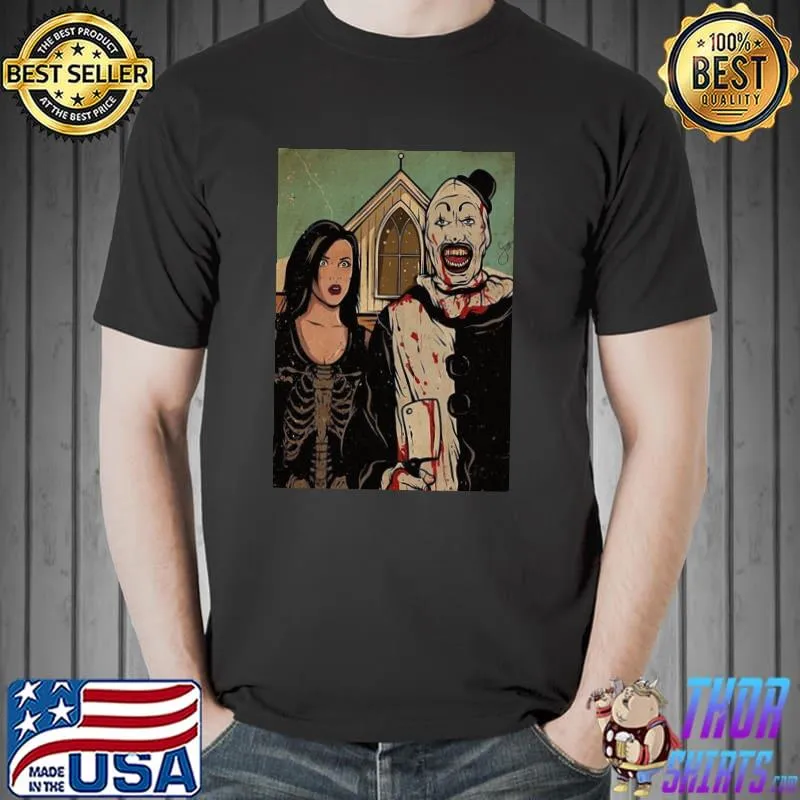 Anniversary terrifier horror movie art retro halloween terrifier 2 shirt
