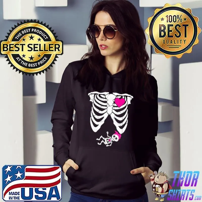 Announcement skeleton baby girl halloween trending s Hoodie