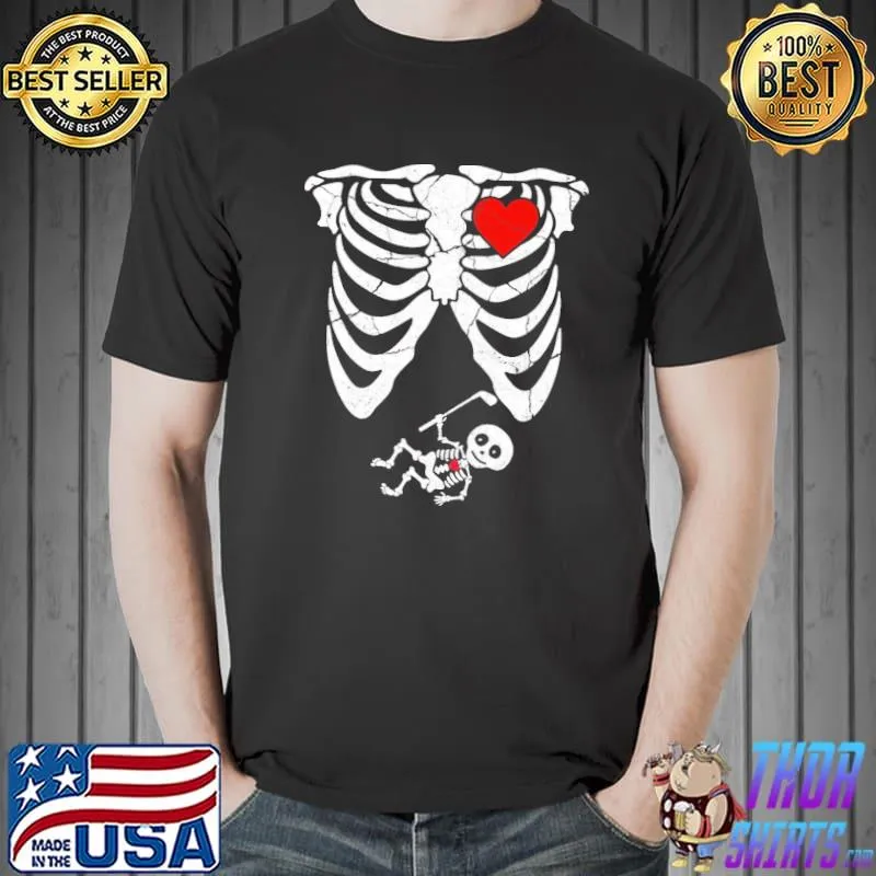 Announcement skeleton baby golf halloween trending shirt
