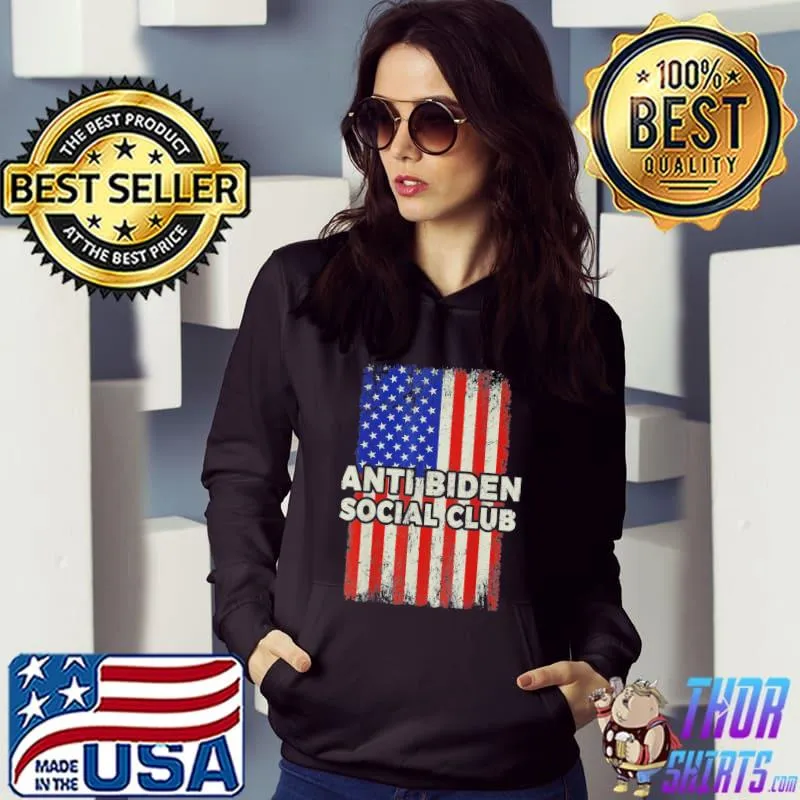 AntI Biden social club distressed American Trump 2024 s Hoodie