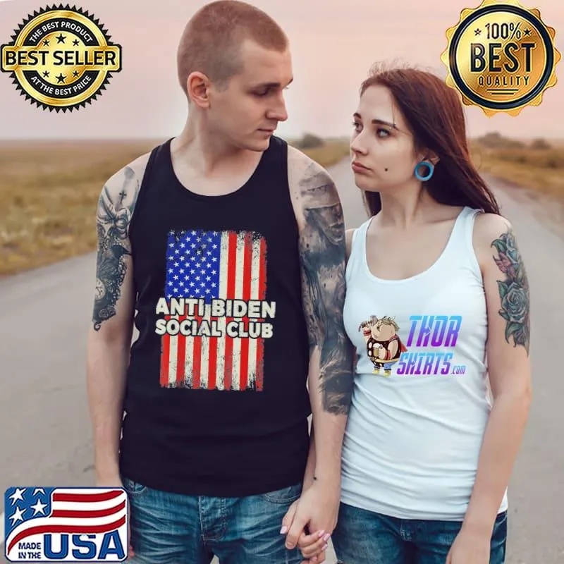 AntI Biden social club distressed American Trump 2024 s Tank Top