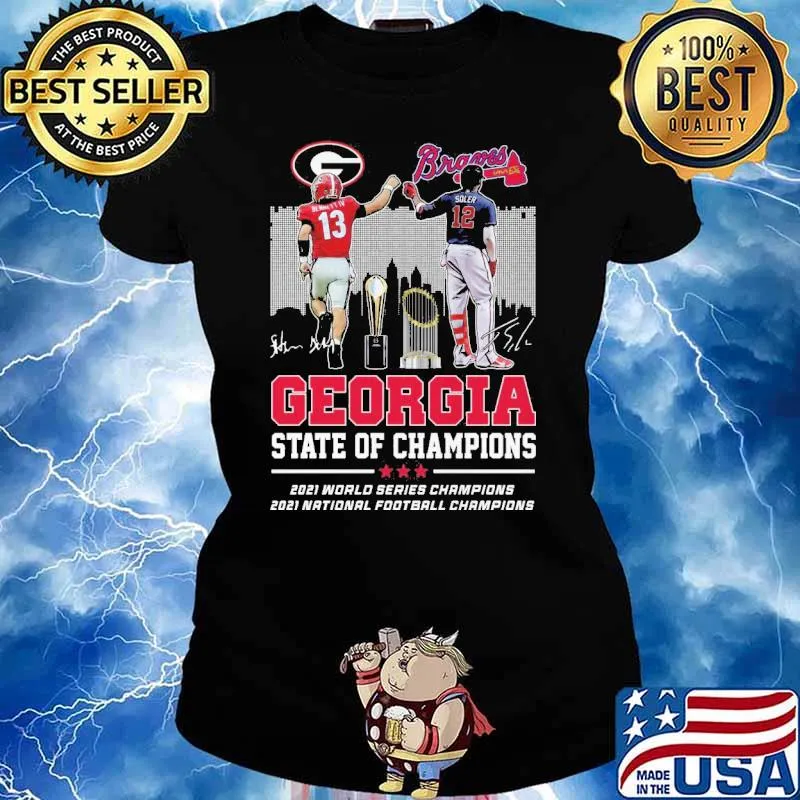 Atlanta Braves georgia state of champions 2021 world s Ladies tee
