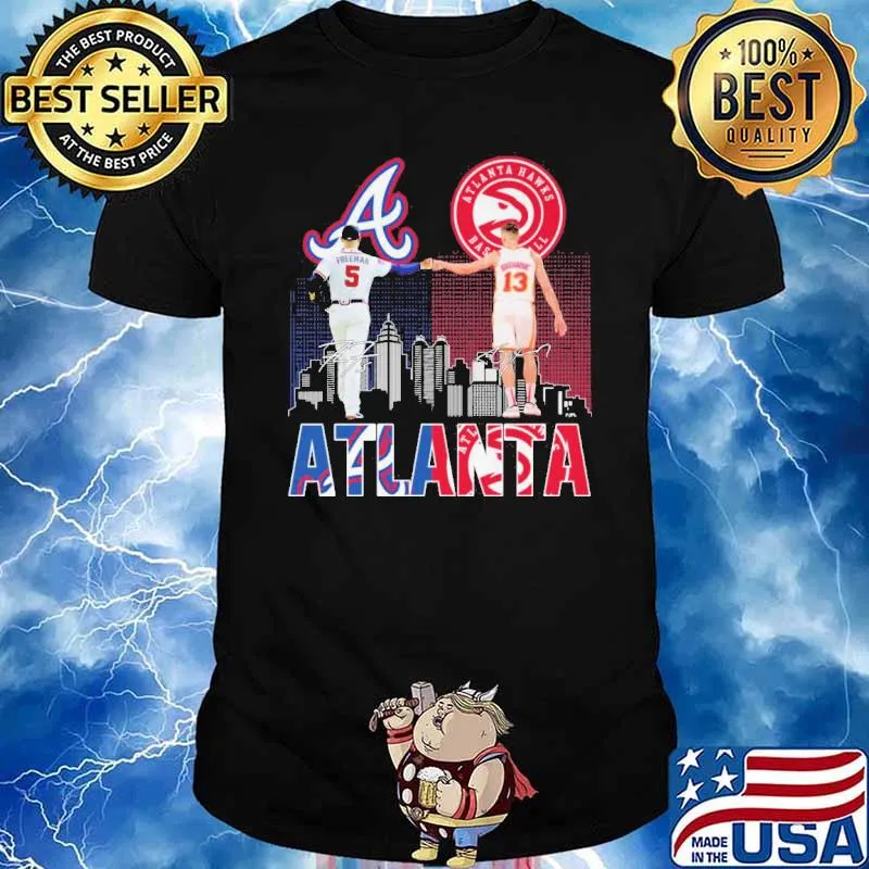 Atlanta Braves Hawks Baseball Signatures Shirt