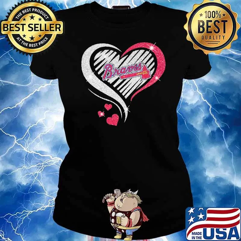 Atlanta Braves In Heart Shirt Ladies tee
