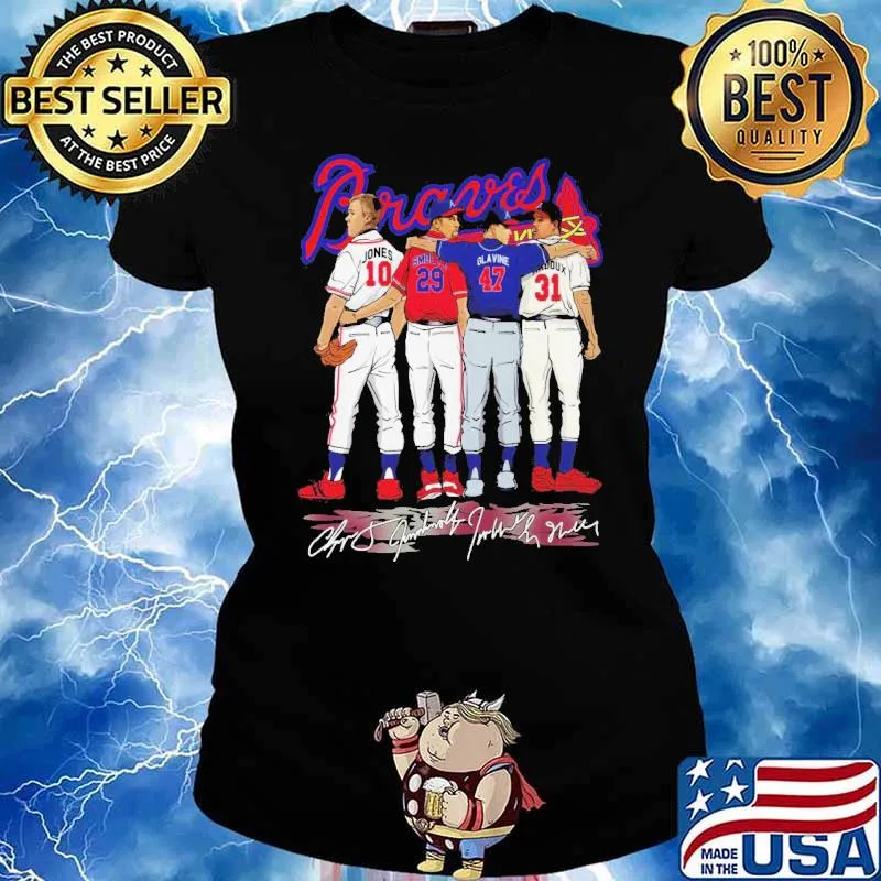 Atlanta Braves Member Signatures Shirt Ladies tee