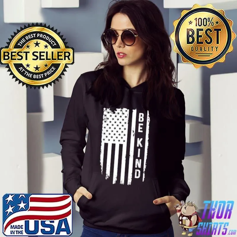 Be kind American flag stop bullying unity day orange kids antI bullying classic s Hoodie