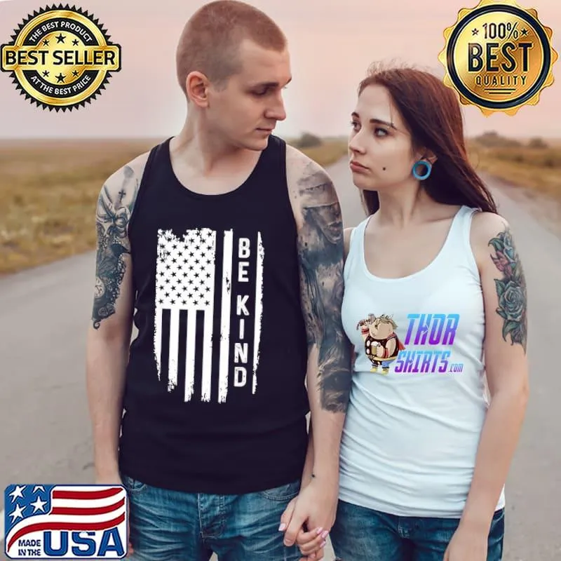 Be kind American flag stop bullying unity day orange kids antI bullying classic s Tank Top