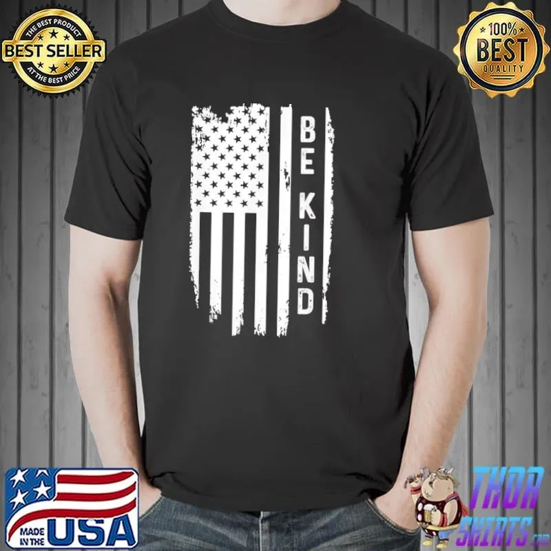 Be kind American flag stop bullying unity day orange kids antI bullying classic shirt