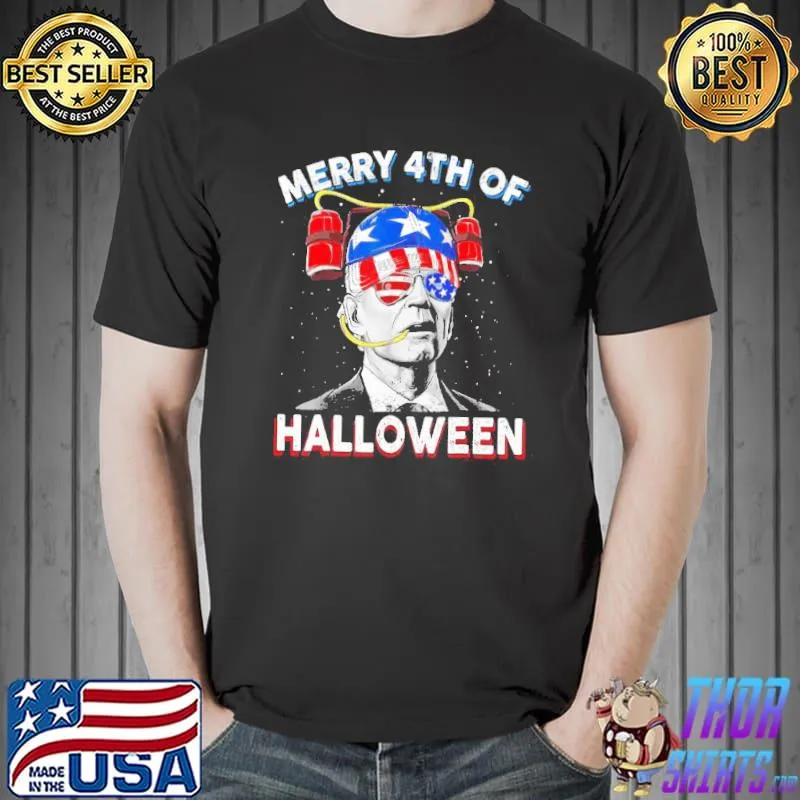 Biden drink beer 4th of july merry 4th of halloween Joe Biden halloween shirt