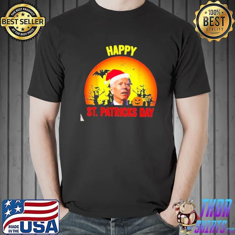 Biden halloween antI Joe Biden happy st patrick's pumpkin head halloween classic shirt