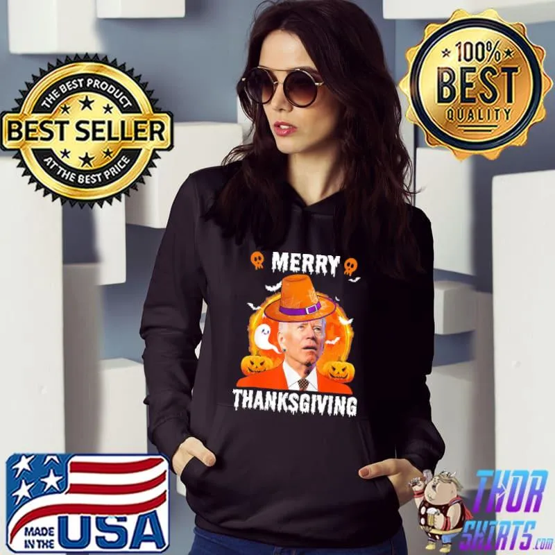 Biden halloween funny Joe Biden confused merry thanksgiving for halloween classic s Hoodie