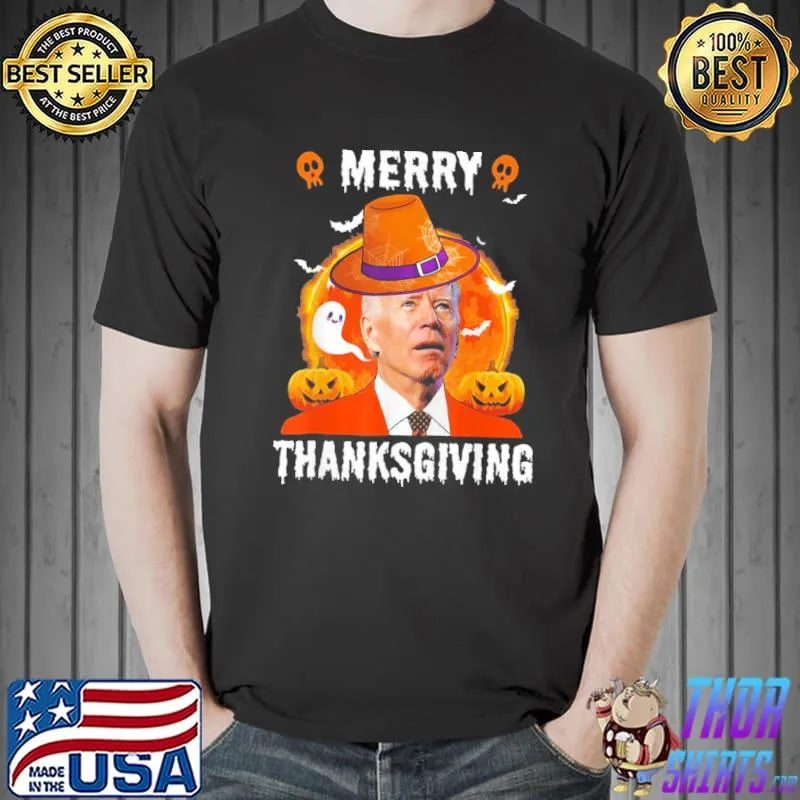 Biden halloween funny Joe Biden confused merry thanksgiving for halloween classic shirt