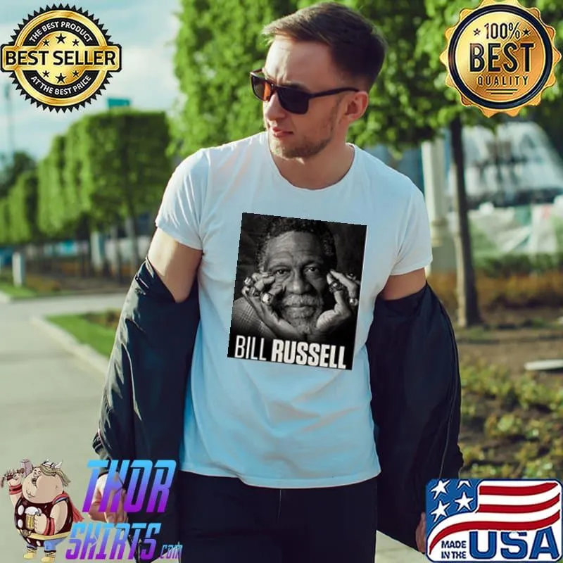 Bill russell basketball Boston celtics shirt