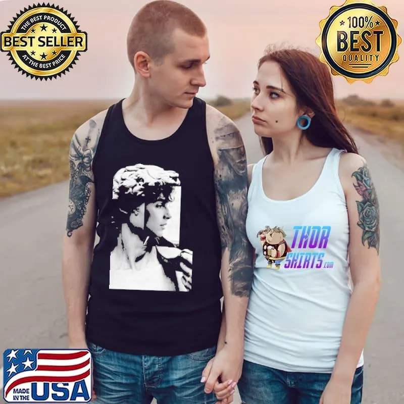 Blach and white statut of david saint timothee chalamet classic s Tank Top