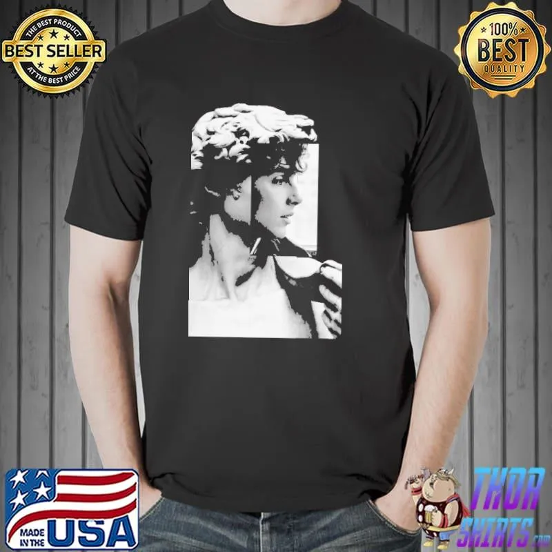 Blach and white statut of david saint timothee chalamet classic shirt
