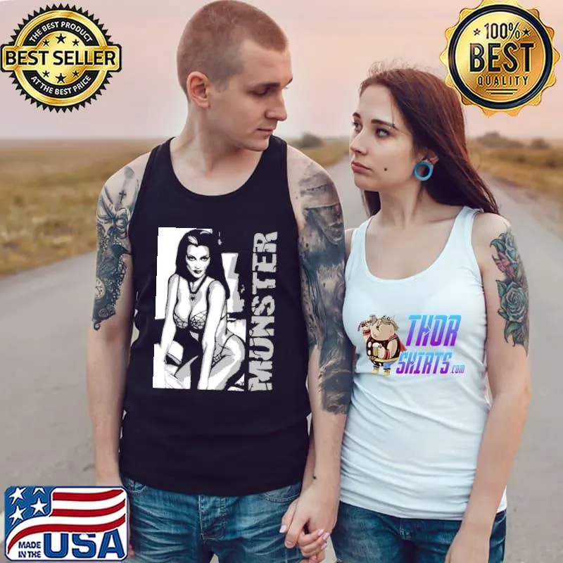 Black and white art lily the munster classic s Tank Top