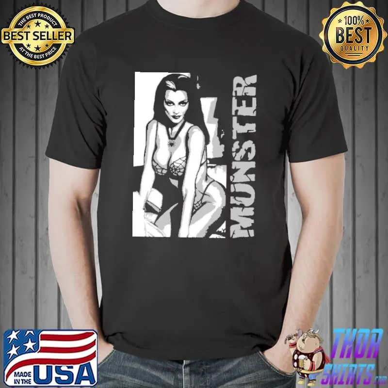Black and white art lily the munster classic shirt