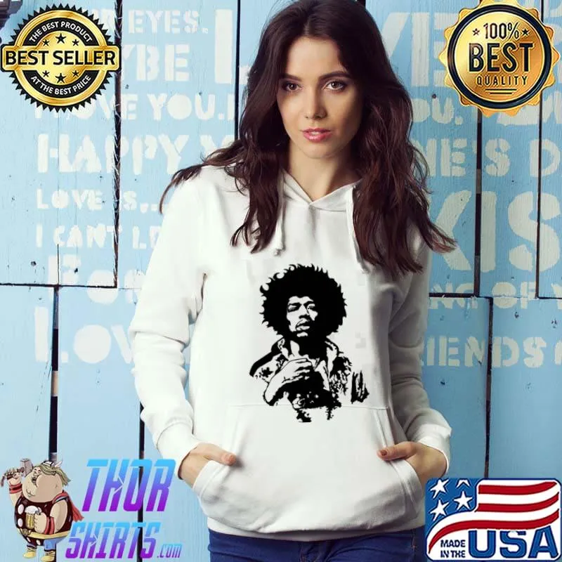 Black and white art the legend jimI hendrix classic s Hoodie