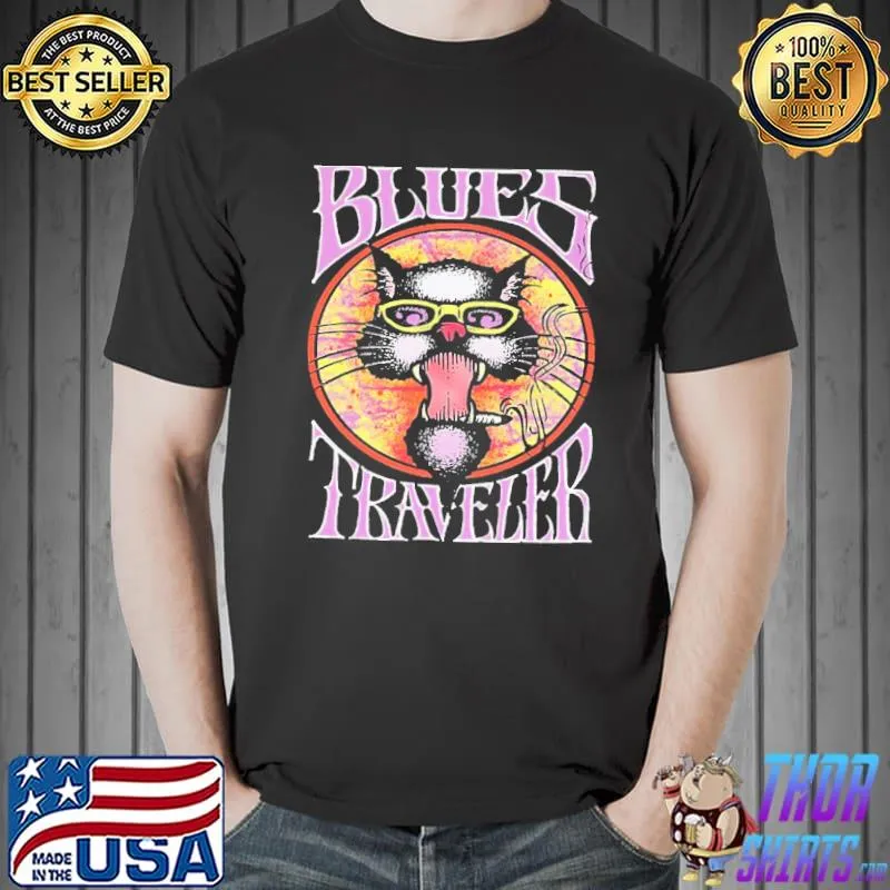 Blues traveler retro art cat vintage classic shirt