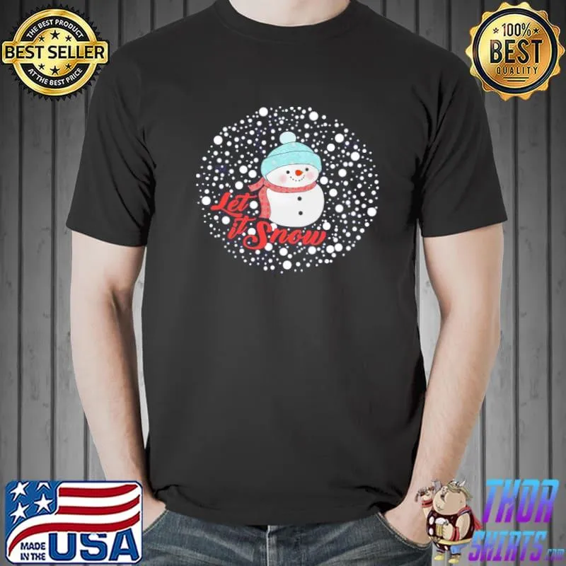 Boho snowman let it snow funny saying shirt