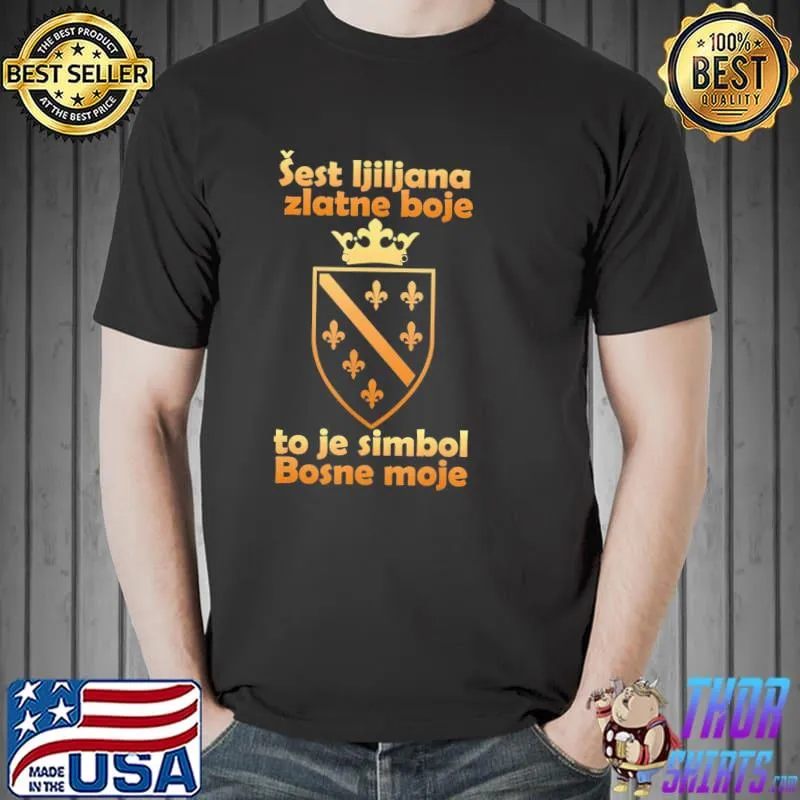 Bosna bosnia and herzegovina flag balkan bosanac shirt