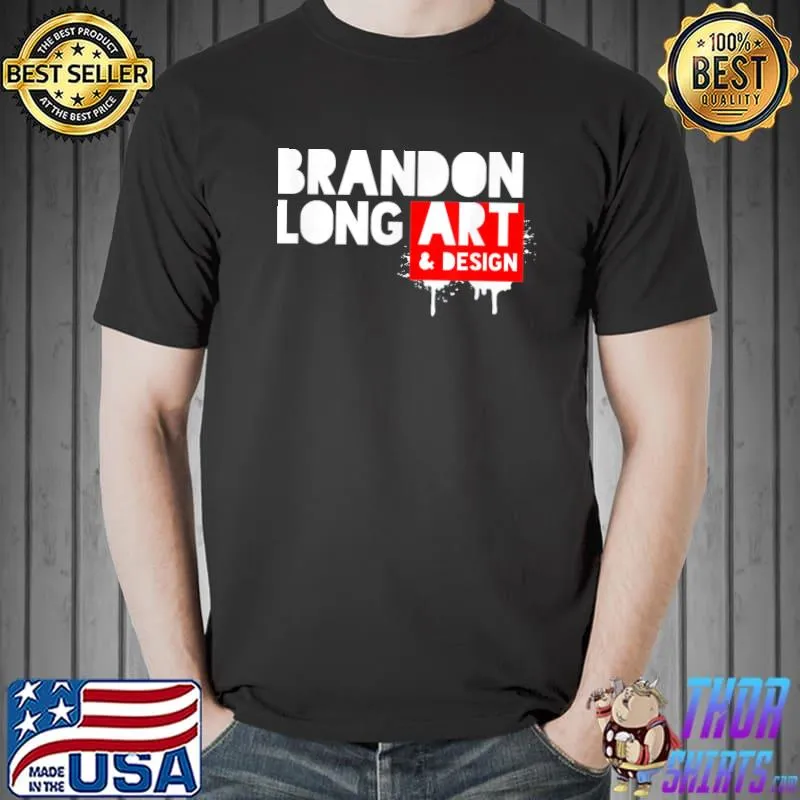 Brandon long art and design red stencil shirt