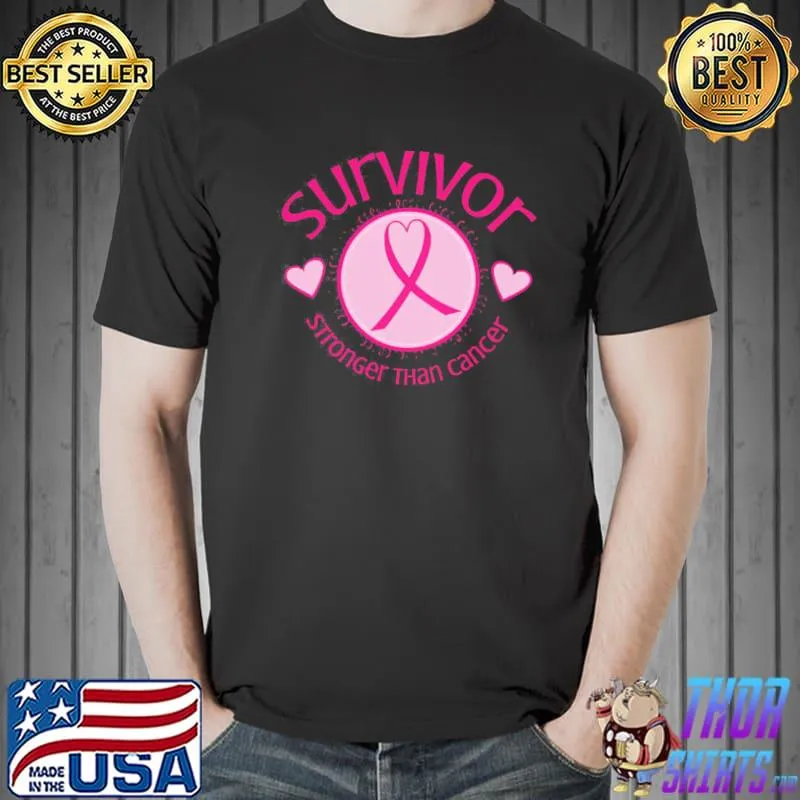Breast cancer awareness survivor stronger than cancer classic shirt