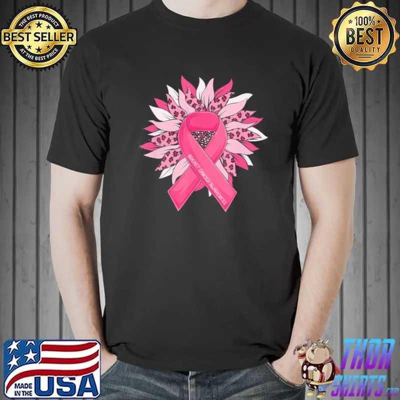 Breast cancer sunflower breast cancer awareness classic shirt
