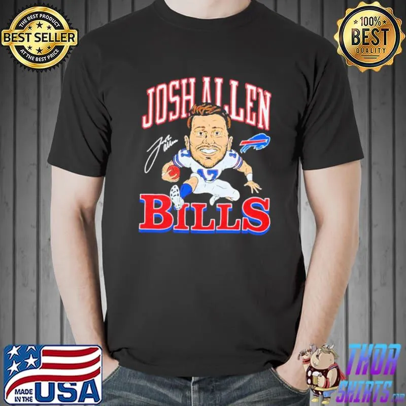 Buffalo Bills cartoon signature josh allen classic shirt