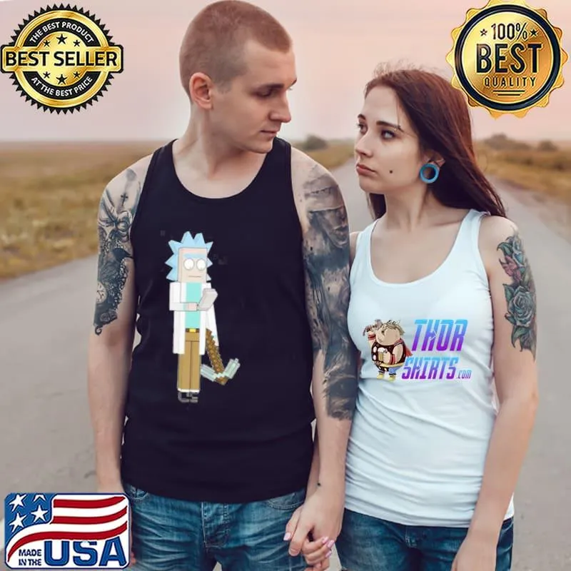 Cartoon rick minecraft rick and morty s Tank Top