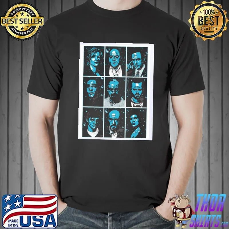 Character collage breaking bad graphic shirt