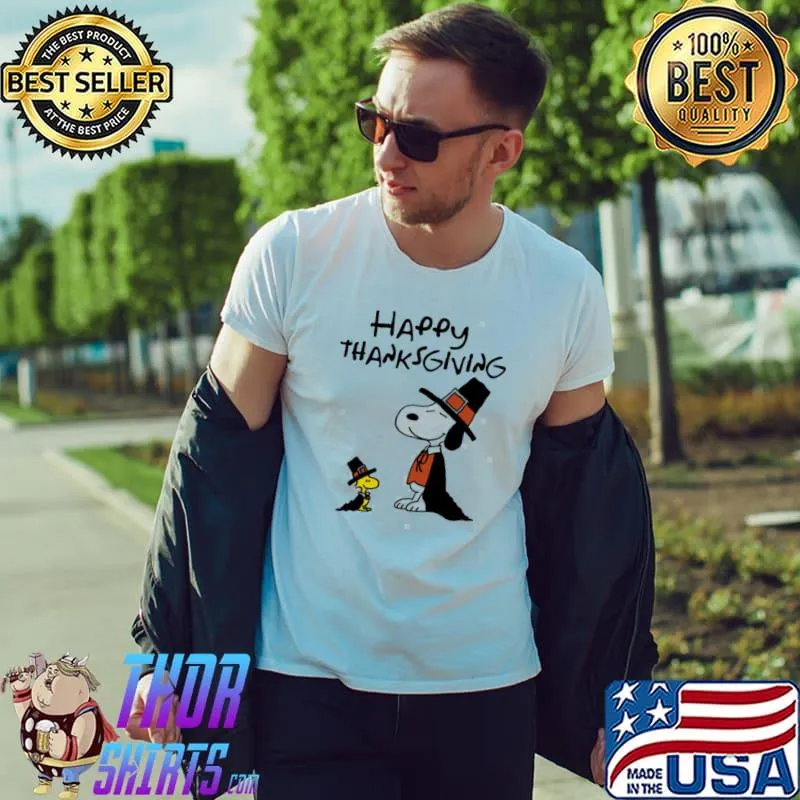 Charlie brown Snoopy happy thanksgiving graphic Peanuts thanksgiving shirt