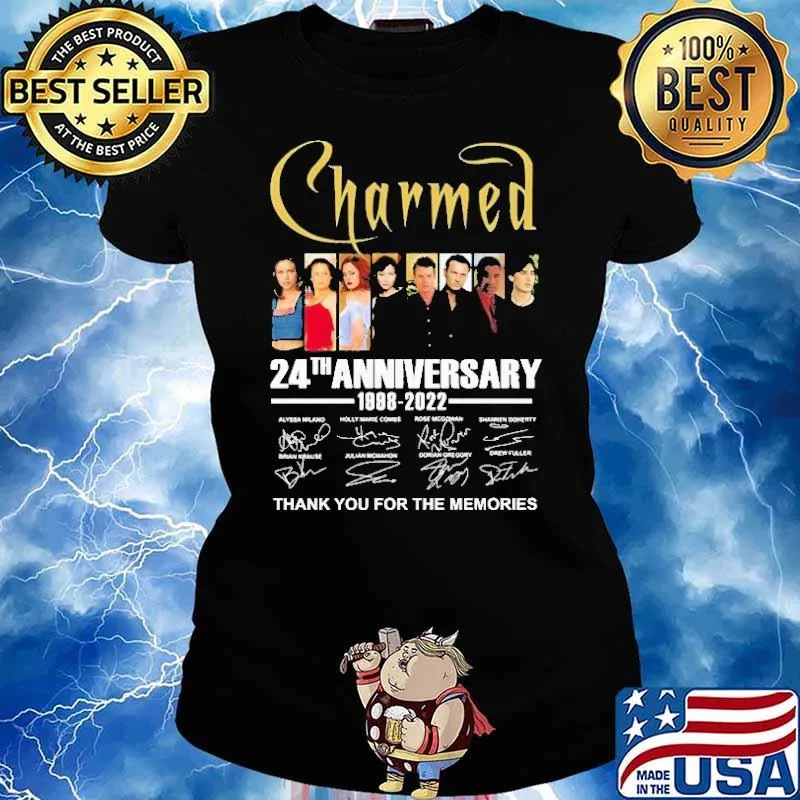 Charmed 24th Anniversary 1998 2022 Thank You For The Memories Shirt Ladies tee