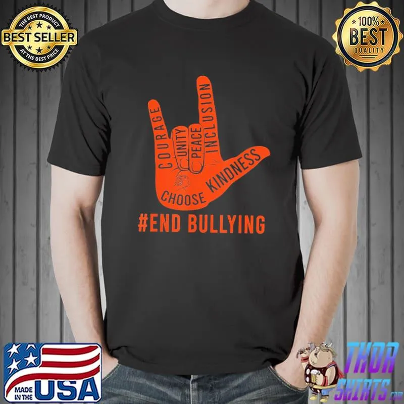 Choose kindness acceptation inclusion unity day orange kids antI bullying shirt