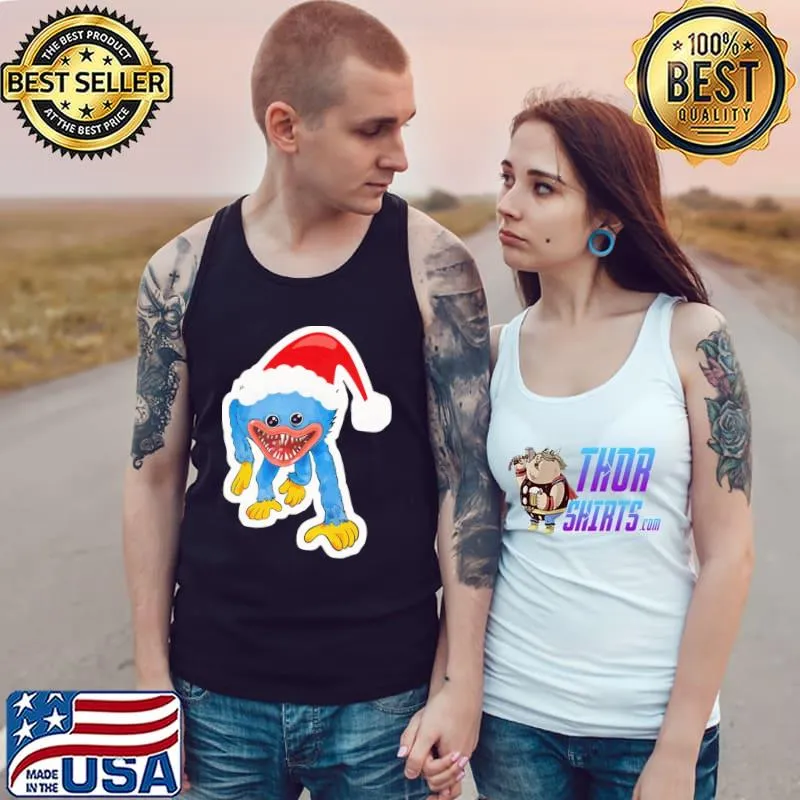 Christmas poppy playtime friendly huggy wuggy and kissy missy classic s Tank Top