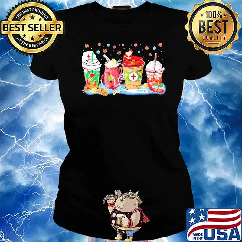 Coffee nurse merry christmas 2022 s Ladies tee