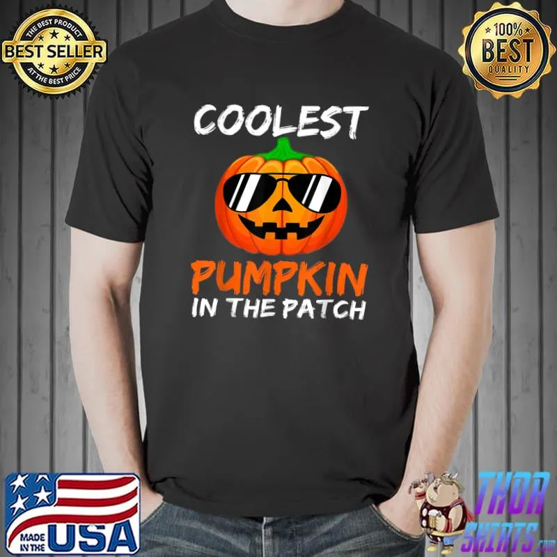 Coolest Pumpkin In The Patch Halloween Boys Girls Men T-Shirt