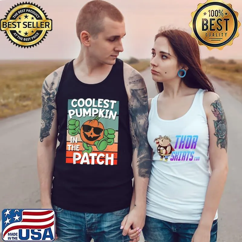 Coolest Pumpkin In The Patch Halloween Vintage T-Shirt Tank Top